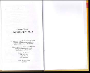 Čhögjam Trungpa: Meditace v akci