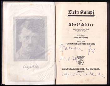 Adolf Hitler: Mein Kampf - POUZE PRO STUDIJNÍ ÚČELY : Erster Band: Eine Abrechnung. Zweiter Band: Die nationalsozialistische Bewegung