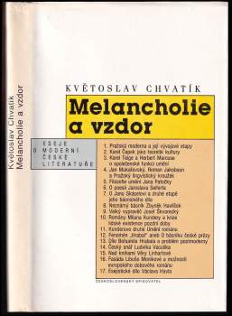 Melancholie a vzdor : eseje o moderní české literatuře