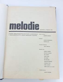 Lubomír Dorůžka: Melodie - Ročník 6. - čísla 1 - 12 - KOMPLETNÍ ROČNÍK