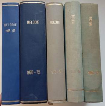 Melodie, ročníky 6 - 12 a 16 - 20 (vždy 12 čísel) + speciální číslo k úmrtí Jaroslava Ježka