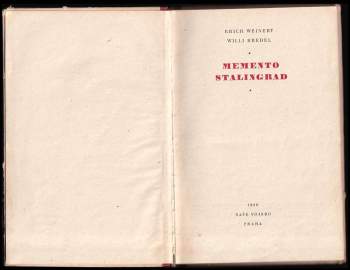 Erich Weinert: Memento Stalingrad