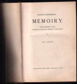 Giacomo Casanova: Memoiry : Díl 1-9 v 5 svazcích