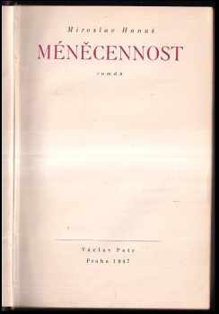 Miroslav Hanuš: Méněcennost