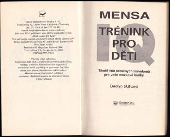 Carolyn Skitt: Mensa - IQ trénink pro děti