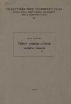 Měření průtoku zúžením vodního proudu