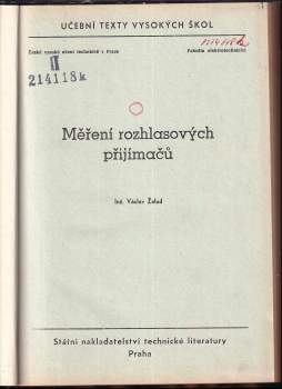 Václav Žalud: Měření rozhlasových přijímačů