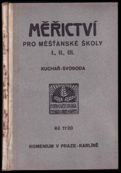 Ján Kuchár: Měřictví pro I., II. a III. třídu měšťanských škol
