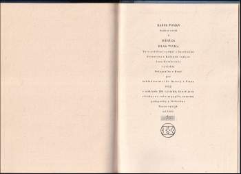 Karel Toman: Měsíce ; Hlas ticha