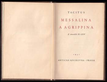 Publius Cornelius Tacitus: Messalina a Agrippina