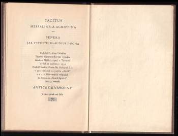 Publius Cornelius Tacitus: Messalina a Agrippina