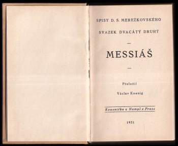 Dmitrij Sergejevič Merežkovskij: Messiáš
