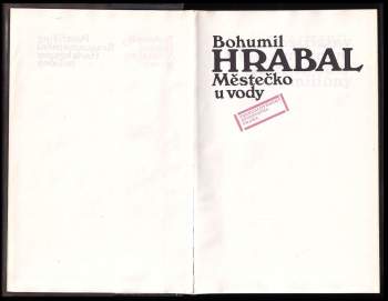 Bohumil Hrabal: Městečko u vody