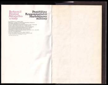 Bohumil Hrabal: Městečko u vody