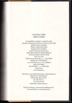Carlos Ruiz Zafón: Město páry