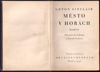 Upton Sinclair: Město v horách