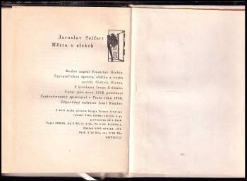 Jaroslav Seifert: Město v slzách