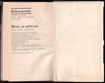 Karel Lagus: Město za mřížemi