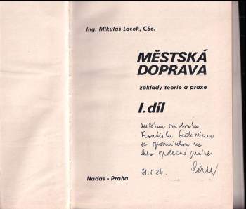 Mikuláš Lacek: Městská doprava
