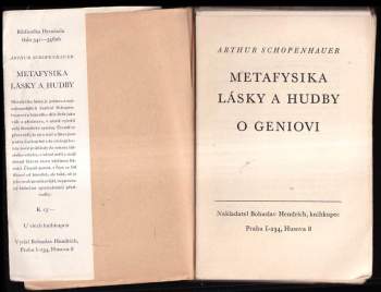 Arthur Schopenhauer: Metafysika lásky a hudby