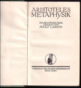 Aristotelés: Metaphysik - Metafyzika v NJ
