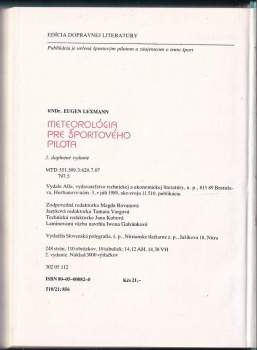 Eugen Lexmann: Meteorológia pre športového pilota