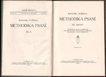 Bohumil Tožička: Methodika psaní
