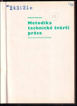 Miloslav Wimmer: Metodika technické tvůrčí práce