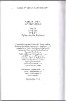 Christoph Markschies: Mezi dvěma světy