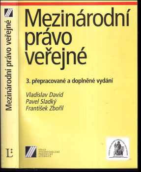 Vladislav David: Mezinárodní právo veřejné : vysokoškolská právnická učebnice