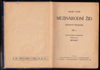 Henry Ford: Mezinárodní žid, 1. - 2. díl v 1 svazku