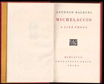 Antonín Václav Slavíček: Michelaccio a jiná prosa
