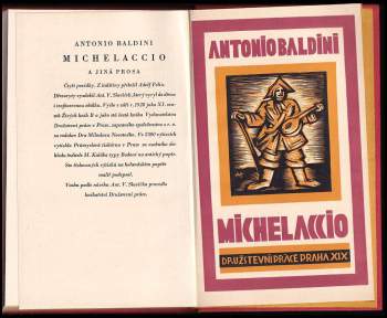 Antonín Václav Slavíček: Michelaccio a jiná prosa