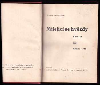 Vlasta Javořická: Mijející [!] se hvězdy