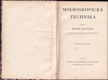 Jan Wolf: Mikroskopická technika