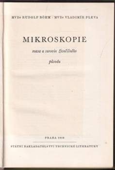 Rudolf Böhm: Mikroskopie masa a surovin živočišného původu
