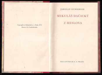 Jaroslav Humberger: Mikuláš Dačický z Heslova
