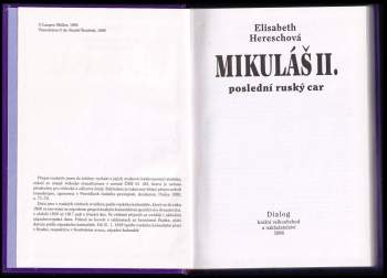 Elisabeth Heresch: Mikuláš II., poslední ruský car
