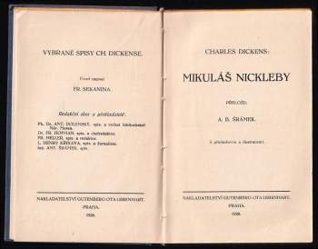Charles Dickens: Mikuláš Nickleby