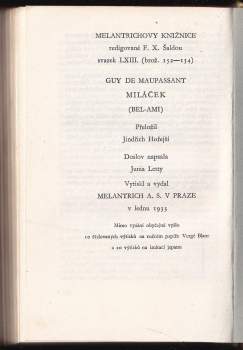 Guy de Maupassant: Miláček