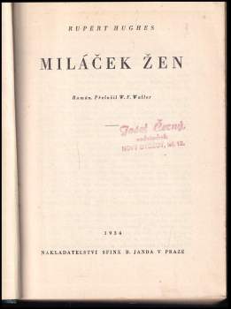 Rupert Hughes: Miláček žen