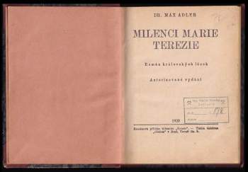 Max Adler: Milenci Marie Terezie