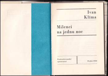 Ivan Klíma: Milenci na jednu noc