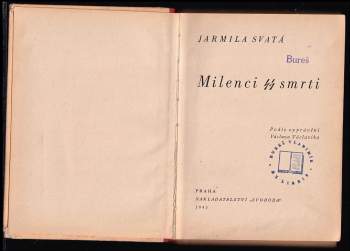 Jarmila Svatá: Milenci SS smrti
