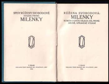 Růžena Svobodová: Milenky