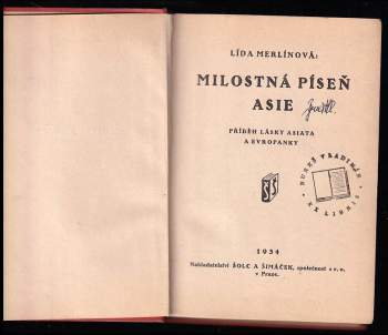 Lída Merlínová: Milostná píseň Asie