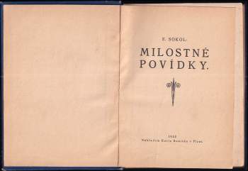 Karel Sokol Elgart: Milostné povídky