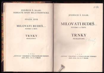 Jindřich Šimon Baar: Milovati budeš