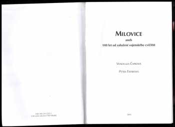 Vendulka Čapková: Milovice, aneb, 100 let od založení vojenského cvičiště