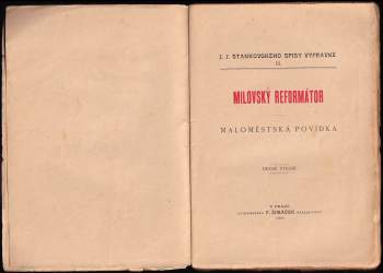 Josef Jiří Stankovský: Milovský reformátor